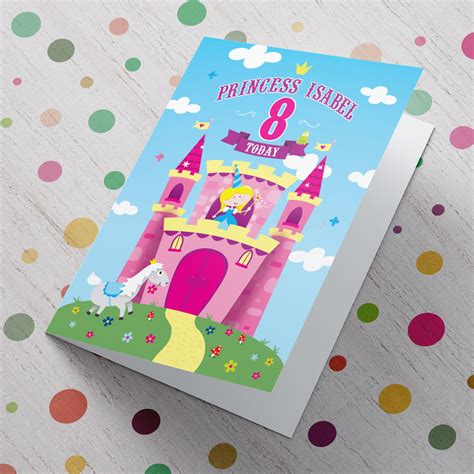 Personalised Card Birthday Princess Uk