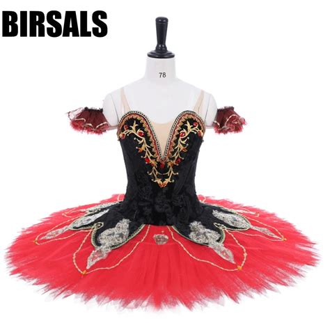 Professional Ballet Tutu Black Red Adult Costume Tutus Women