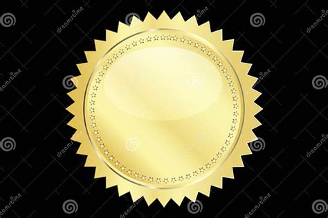 Gold Seal Icon Logo Vector Image Stock Vector Illustration Of Badge