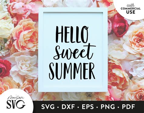 Hello Sweet Summer Svg Hello Summer Holidays Svg Beach Life Svg