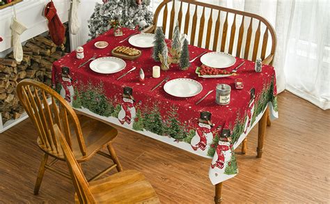 Amazon Horaldaily Christmas Tablecloth Inch Winter Snowman