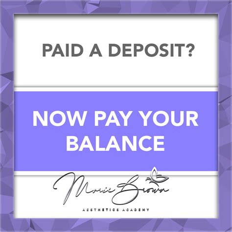 Pay Balance The Marie Brown Aesthetics Academy Aesthetics Training In