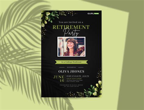 Retirement Party Invitation Template Guru Printables