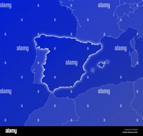 Mappa Politica Della Spagna Con Le Varie Regioni Foto Stock Alamy