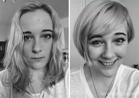 20 Before And After Pics Of Women Who Tried Out Bangs And Ended Up