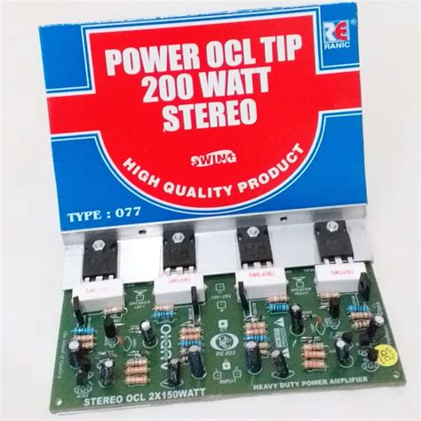 Jual Kit Power Amplifier Ocl O Watt Kit Power Ocl Stereo Watt