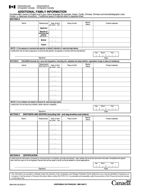 Imm5604e Form Fillable Pdf Template Download Here