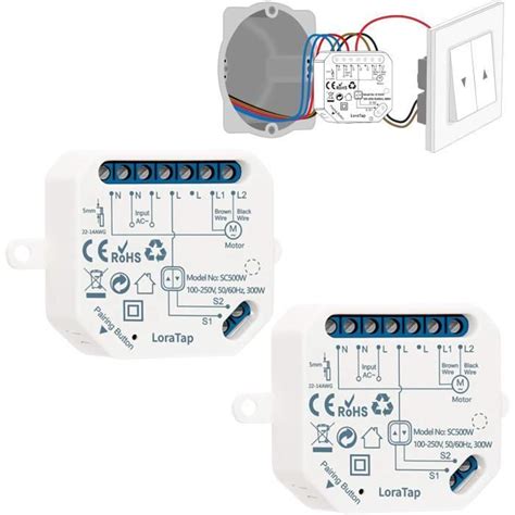 LoraTap 2 Interrupteur Module Volet Roulant Connecté Commutateur