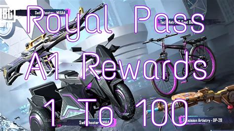 A1 Royale Pass Rewards 1 To 100 Rp Leaks Rp Full Cost Reveal Free