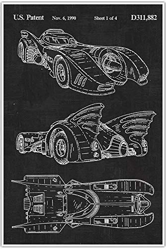 Pin by ITALO CÉSAR DOS SANTOS on BATMOBILE Black canvas art Poster