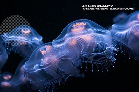 Premium Psd In The Depths Of The Ocean Bioluminescent Organisms Shine