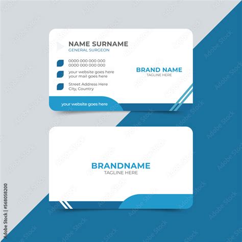 Modern Medical Doctor Business Card Design For Clinic Hospital Stock