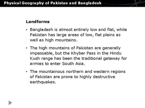 Physical Geography of Pakistan and Bangladesh Landforms Bangladesh