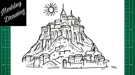 How To Draw Mont Saint Michel YouTube