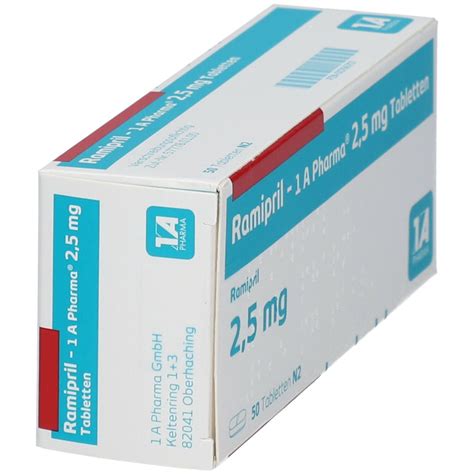 Ramipril 1A Pharma 2 5 Mg 50 St Mit Dem E Rezept Kaufen Shop Apotheke