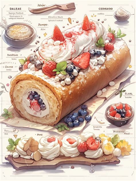 Pin By Foody Illustration On Food Concept Food Desserts Drawing