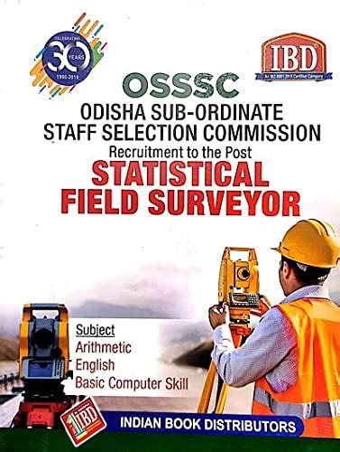 Buy Statistical Field Surveyor Osssc 2021 22 Ibd Book Online