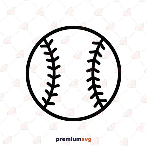 Softball Outline Svg Softball Ball Svg Clipart Premiumsvg