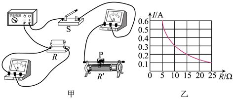 某学习小组在探究通电导体中电流与电阻的关系的实验中小明连接了如图甲所示的电路电源电压保持45V不变