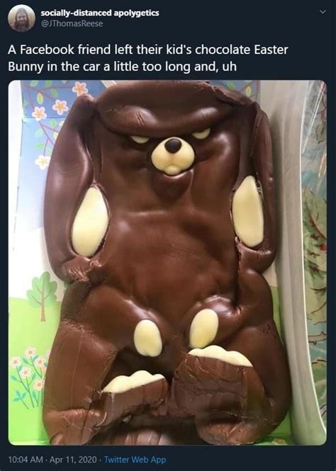 Pin By Amanda Sample On More Humor Chocolate Easter Bunny Chocolate Bunny Easter Chocolate