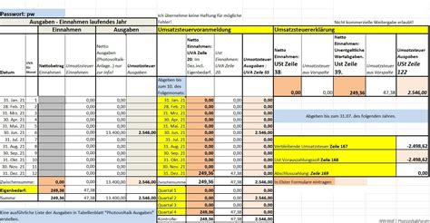 Excel Datei zur Vereinfachung der Umsatzsteuererklärung und