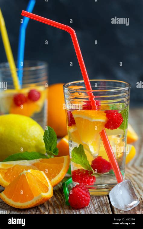 Summer Fruit Refreshments Stock Photo Alamy