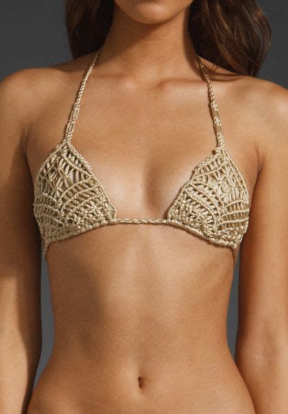 Indah Macrame Bikini In Black Gold Macrame Clothes Macrame Dress