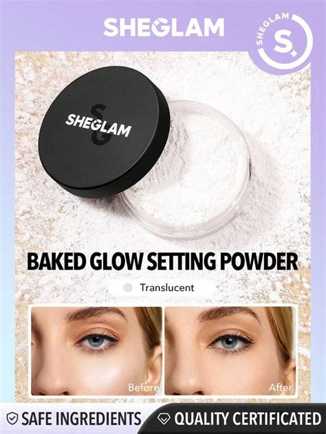 Sheglam Baked Glow Setting Powder Translucent Oil Control Loose Setting