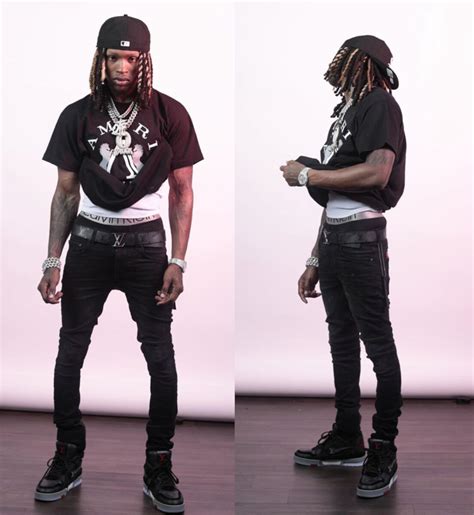 King Von Poses For Photoshoot In Amiri New Era And Louis Vuitton Inc