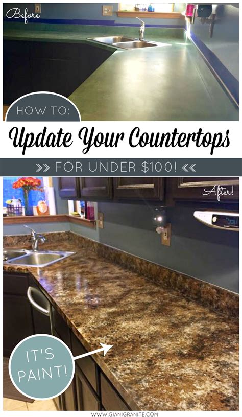 Diy Countertop Paint Before And After - DIY Home Renovation Ideas