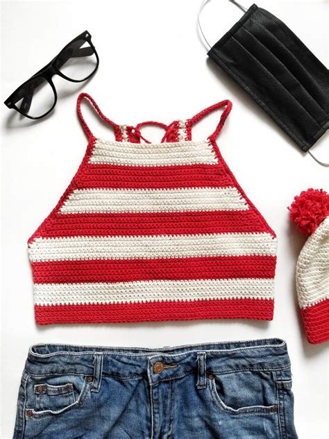 Single Crochet Crop Top Waldo Outfit Modello And Mondo Alluncinetto Estivo