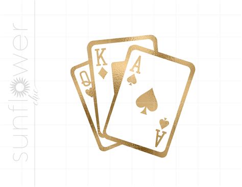 Gold Playing Cards Png Svg Downloads Gold Foil Casino Art Cricut Cut ...