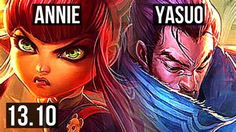 Annie Vs Yasuo Mid Godlike K Mastery Rank Annie Tr