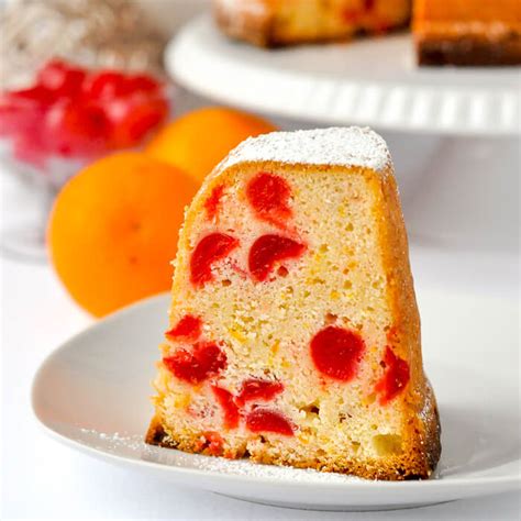 Cream Cheese Pound Cake With Cherries And Orange Moist And Beautifully