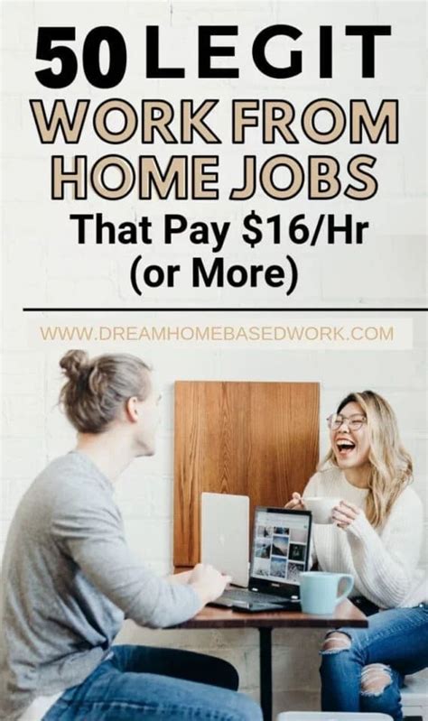 50 Legit Work From Home Jobs That Pay 16 Per Hour Or More With