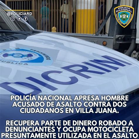 Policía Nacional apresa hombre acusado de asalto contra dos ciudadanos