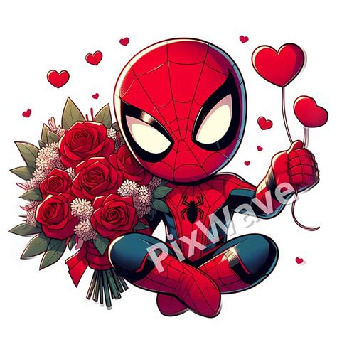 Valentine Spiderman PNG, Spiderman Valentine SVG, Cute Baby Spiderman, Spider Man Valentines ...