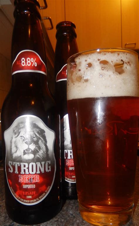 Lion Strong Beer. A Sri Lankan owned and operated brewery