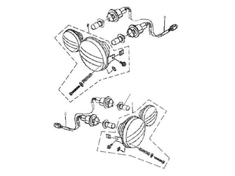 Vue Eclatée Optiques Avant HSUN 400cc Quad HS400ATV 4