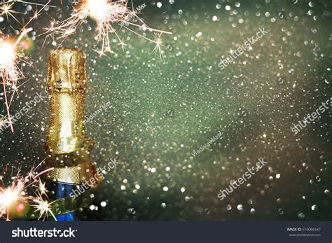 Bottle Of Champagne.Celebration New Year Stock Photo 516066547 ...