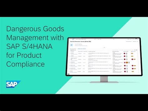 Dangerous Goods Management With SAP S 4HANA For Product Compliance