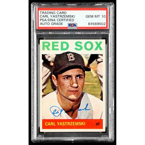 Carl Yastrzemski Signed Topps Psa Pristine Auction