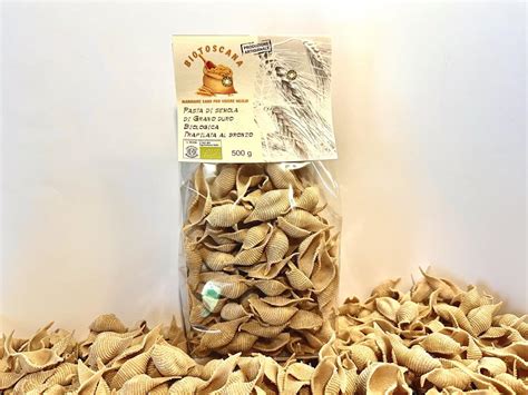 Olio Pasta Conchiglioni Bio Con 100 Semola Integrale Di Grano Duro