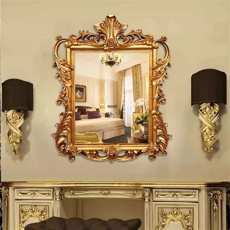 Vintage Style Dazzle Gold Finish Decorative Wall Mirror Mirror Wall
