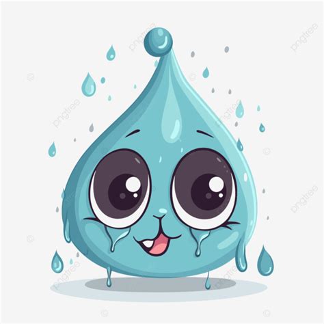 Gota De Lluvia Vector Png Pegatina Clipart Gota De Agua Ilustración