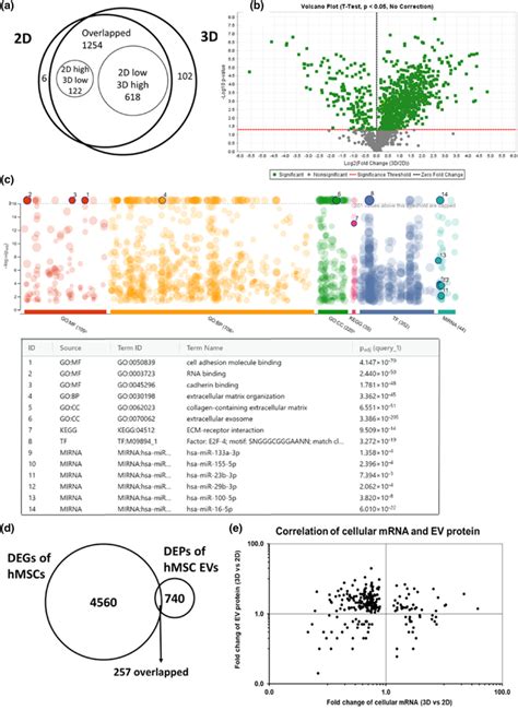 Proteomics Analysis For D And Dhmscevs A Venn Diagram Plot For