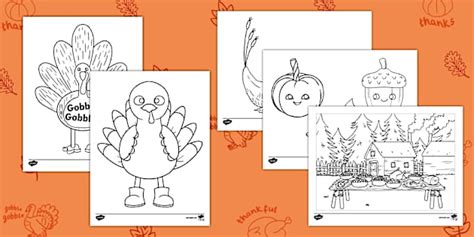 Thanksgiving Coloring Sheets Teacher Made Twinkl