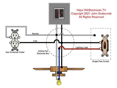 Ceiling Fan With Light Switch Wiring