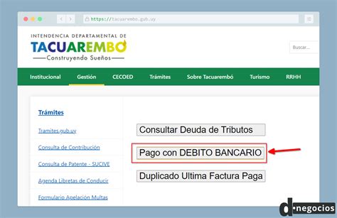 Pagar La Contribuci N Inmobiliaria De Tacuaremb