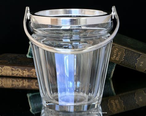 Crystal Ice Bucket With Plated Mounting Wilhelm Wolff Etsy